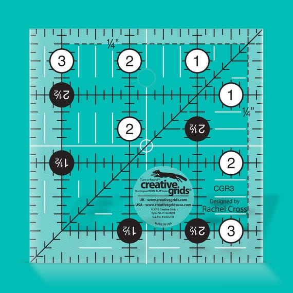 Creative Grids Quilt Ruler 3-1/2in Square CGR3