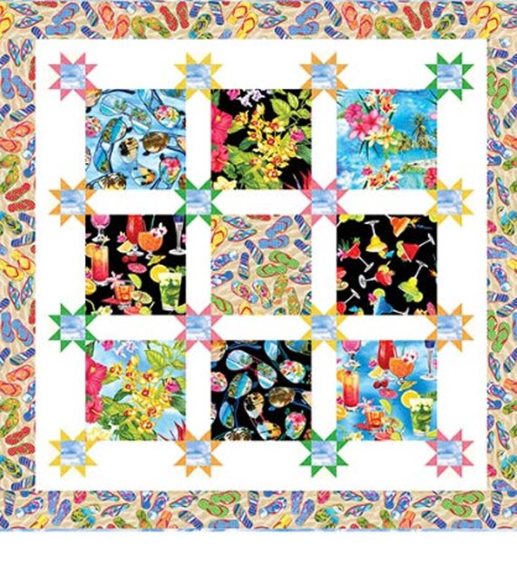 Tropical Escape Summer Fun - Quilt Kit - By Kanvas Studio