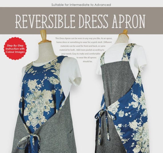 Reversible Dress Apron- Sewing Pattern - From QH Textiles Pty Ltd.