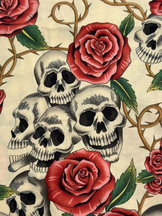 The Rose Tattoo - Cream - 2005 - The Alexander Henry Fabrics - By the Yard