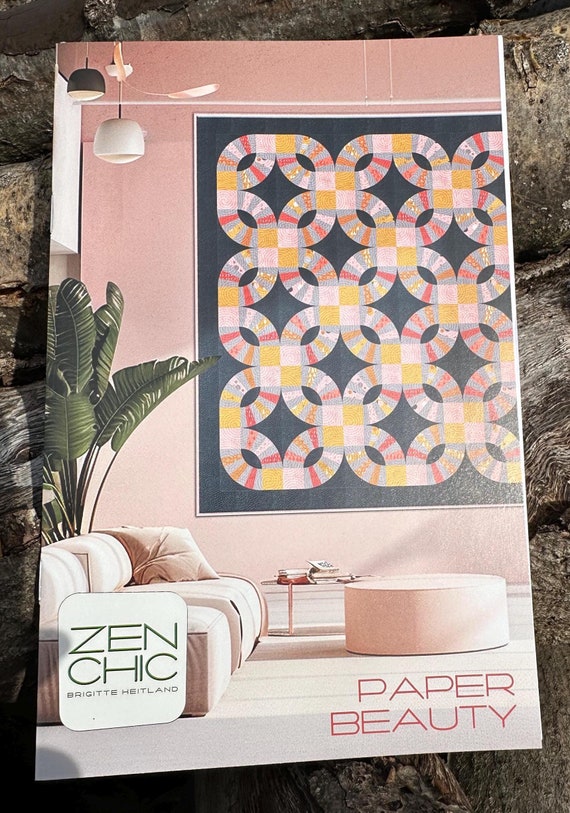 Paper Beauty Quilt Pattern - By Zen Chic - Modern  version of the Double Wedding Ring-PAQP