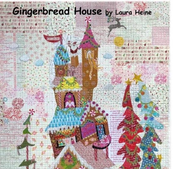 Gingerbread House Collage - Quilt/Sewing Pattern - by Laura Heine