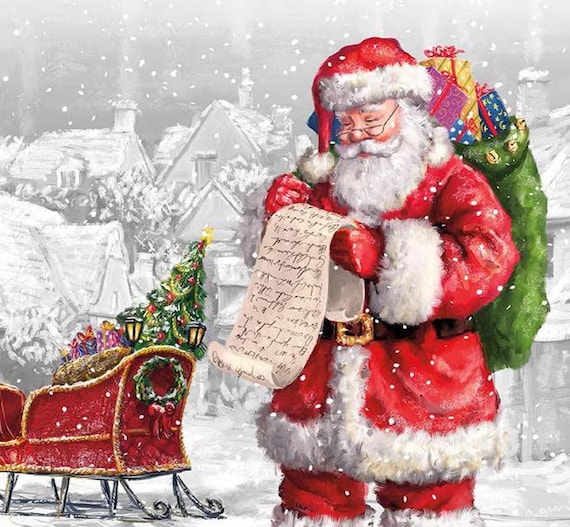 Christmas Wishes Fabric Panel- Mix and Match from 4 different designs - By Riely Blake