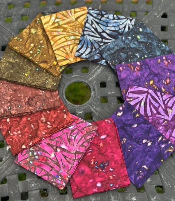 Expressions Batiks Express Yourself! -Color Beads- 12 Piece Fat Quarter Bundle- By Riley Blake