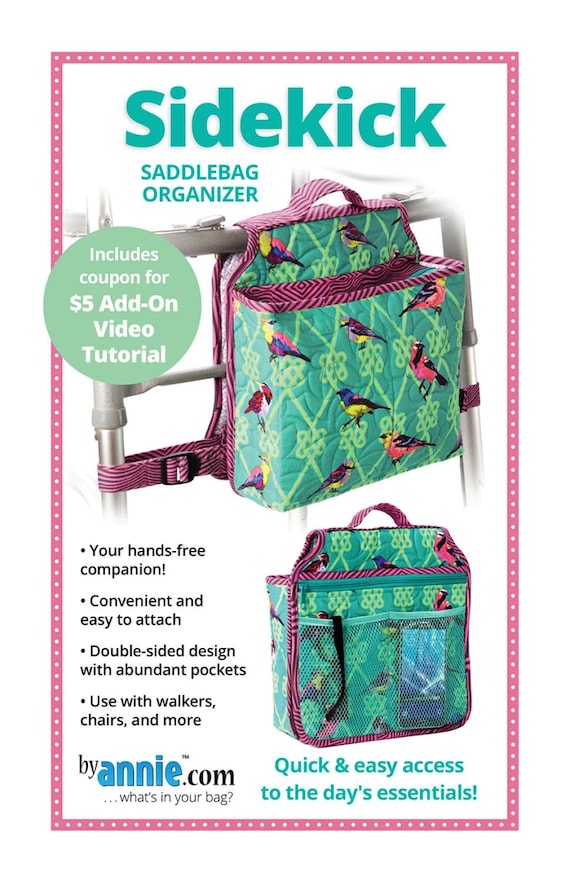 Sidekick - Saddlebag Organizer- Bag Pattern - By Annie