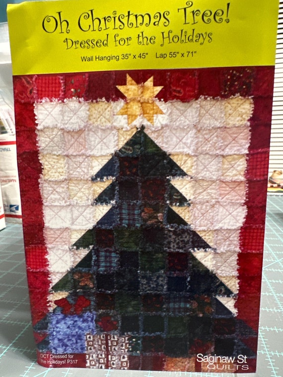 Oh Christmas Tree, Rag Quilt Pattern by Karla Alexander