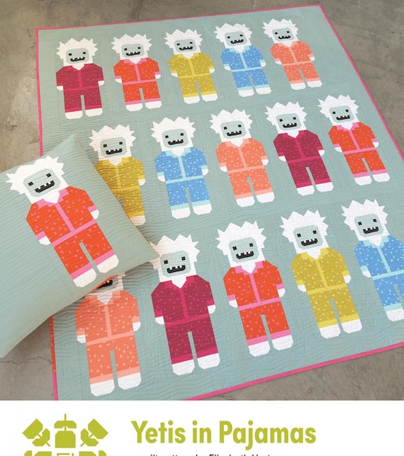 Yetis in Pajamas a Quilt Pattern by Elizabeth Hartman EH081