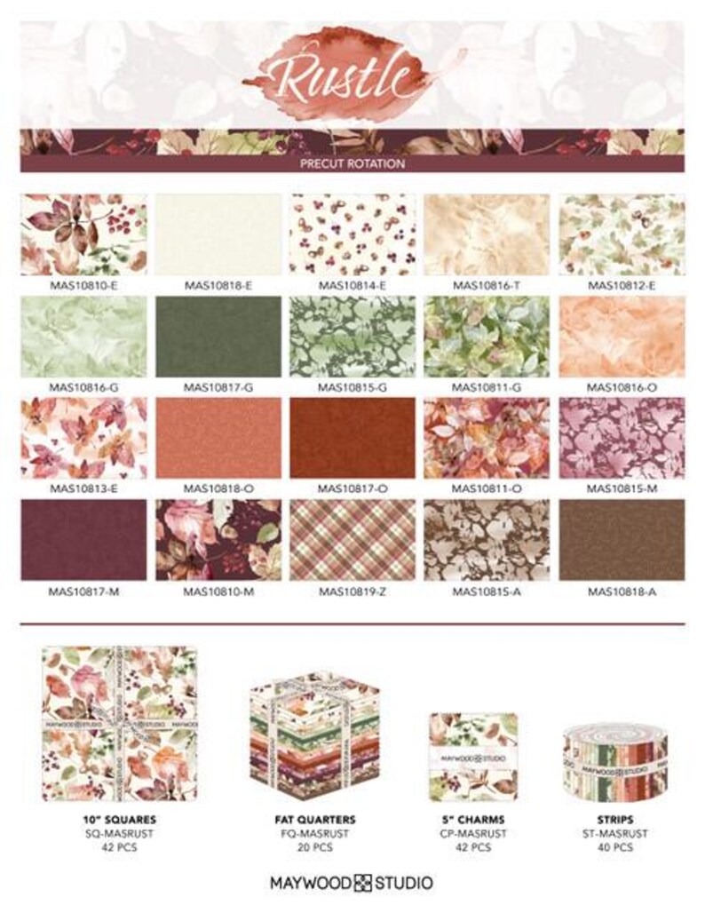 Rustle - 2-1/2in Strips Rustle, 40pcs/bundle - by Maywood Studios - Etsy