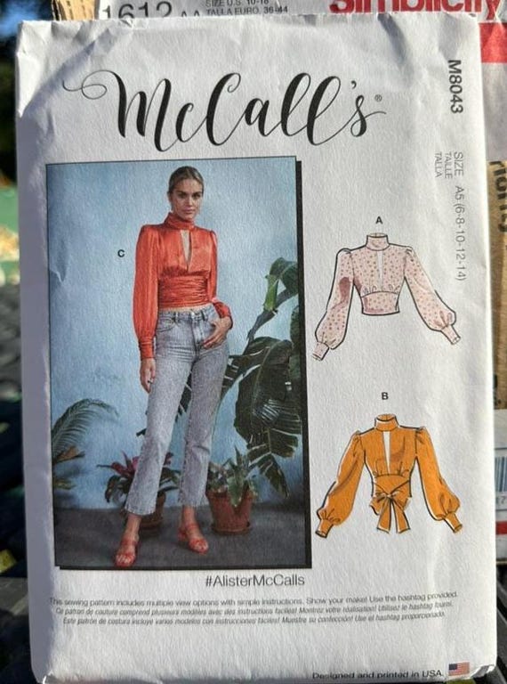 McCall's  8043 - Sewing Pattern - Misses' Tops-Sizes 6 - 14