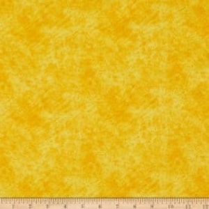 Grunge Paint Yellow Quilt Quality Fabric by The Half Yard
