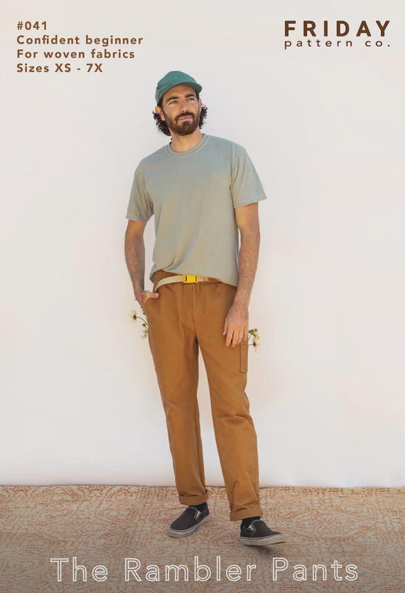 Rambler Pants- Mens Paints Pattern - From Friday Pattern Company- Sizes XS to 7X