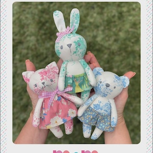 The Teensies -Bunny and Rabbit - From Melly & Me - (Paper Pattern)