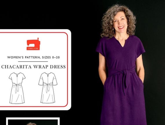 Chacarita Wrap Dress- Sizes 0-20 - Sewing Pattern - By Liesl + Co-LC065CW