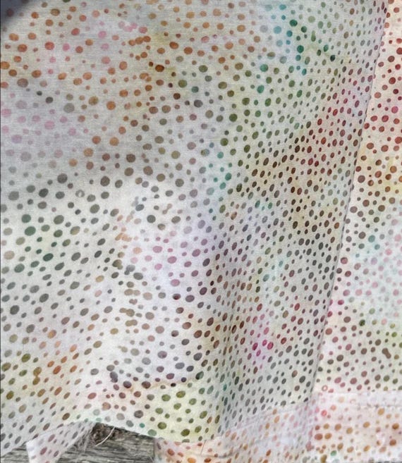 Peace -  Multi Color Polka DotsHoffman California 1985 Watercolor Batik - by the Half Yard