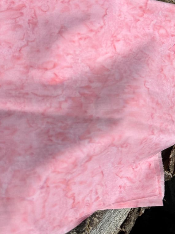 Tea Rose- Light Pink - Hoffman California 1986 Watercolor Batik -  by the Half Yard - 1895-153