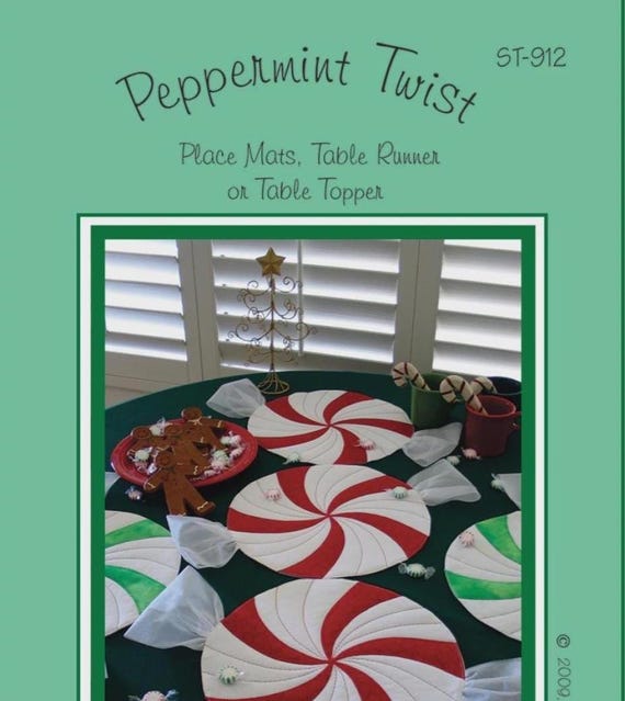 Peppermint Twist- Table Runner- Sewing Pattern - From Susie C. Shore Designs