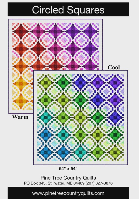 Circled Squares - A Fat Quarter Quilt Pattern- From Pine Tree Country Quilts