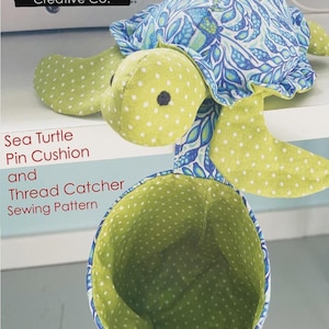 Sea Turtle Pin Cushion and Thread Catcher- Sewing Pattern, By Creative Co.(Paper Pattern)