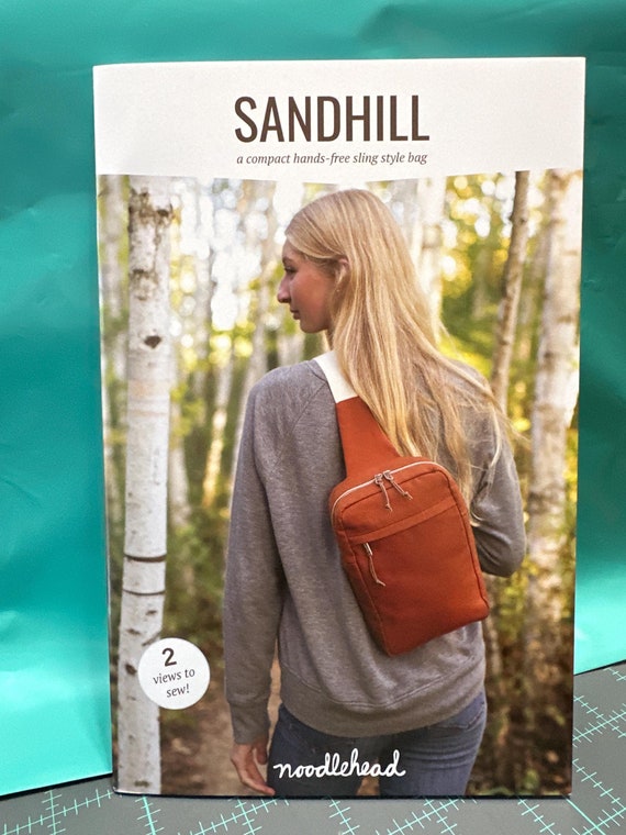 Noodlehead Bag Patterns, Sandhill Sling, a Hands-Free style Bag Pattern AG-549