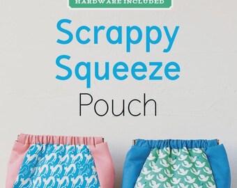 Scrappy Squeeze Pouch Kit - Flex frame is included - Sewing Pattern - From Zakka Workshop