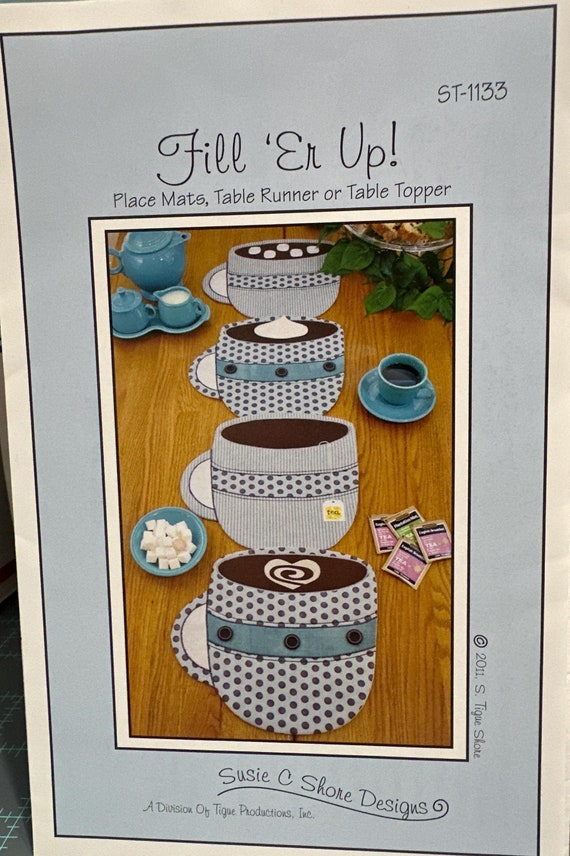 Fill Er Up!  Place Mat and Table Runner Pattern