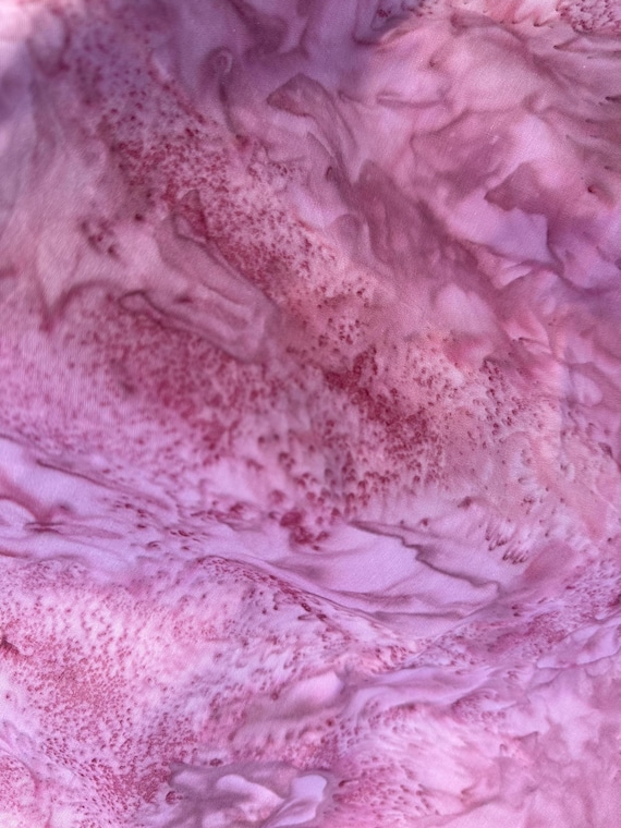 Hoffman Victoria Dusty Mauve  Pink 1985 Watercolor Batik Fabric By The Half Yard