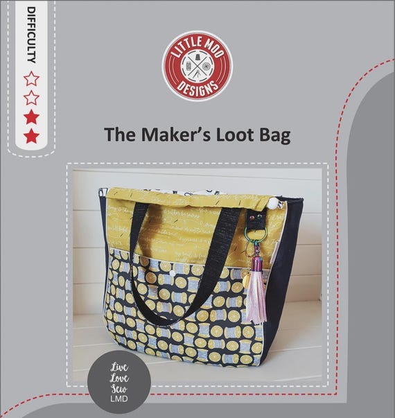 Makers Loot Bag- Sewing Pattern -From Creative Abundance (Paper Pattern)