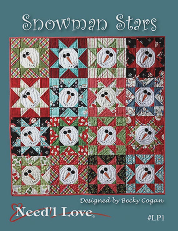 Snowman Stars - Quilting Pattern - By Need L Love