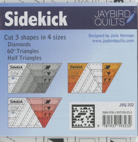 Sidekick Ruler - Diamond Ruler- 3 shapes and 4 sizes - From Jaybird Quilts