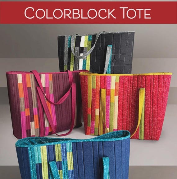 Colorblock Tote -Bag Pattern - From Robin Pickens Inc