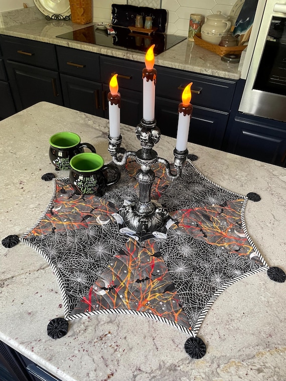 Haunted Web, Table Center piece, Quilting Pattern, By Quilted Garden Designs, by Jenice Bellings