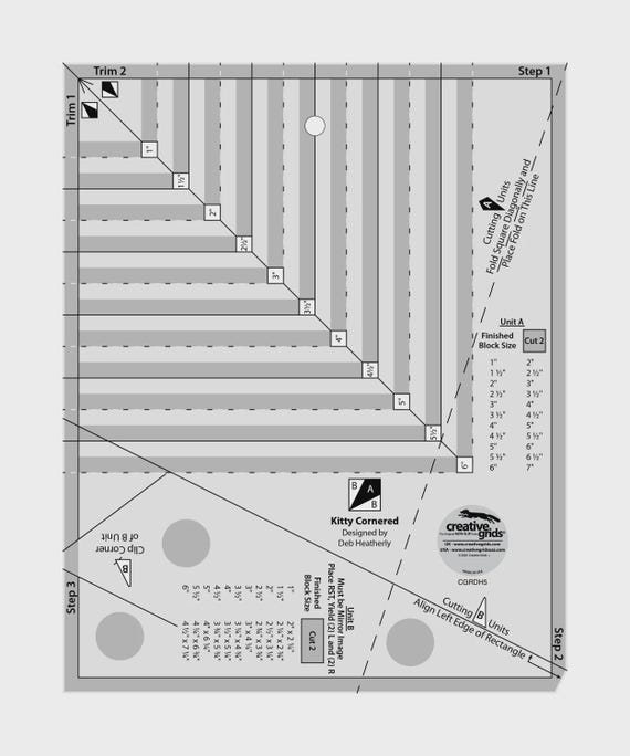 Kitty Cornered-Creative Grids Quilt Ruler - CGRDH5