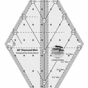 Creative Grids 60 Degree Mini Diamond Ruler # CGR60DIAMINI