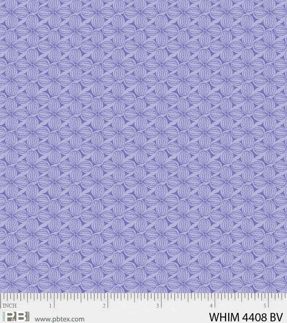 PB Textiles Blue Violet, Kaktos  Whimsy By the Half Yard
