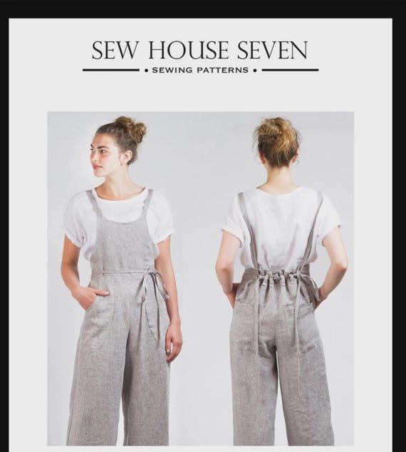 Burnside Bib- Sewing Pattern - From Sew House Seven - Sizes 00 - 20 or 18 -36