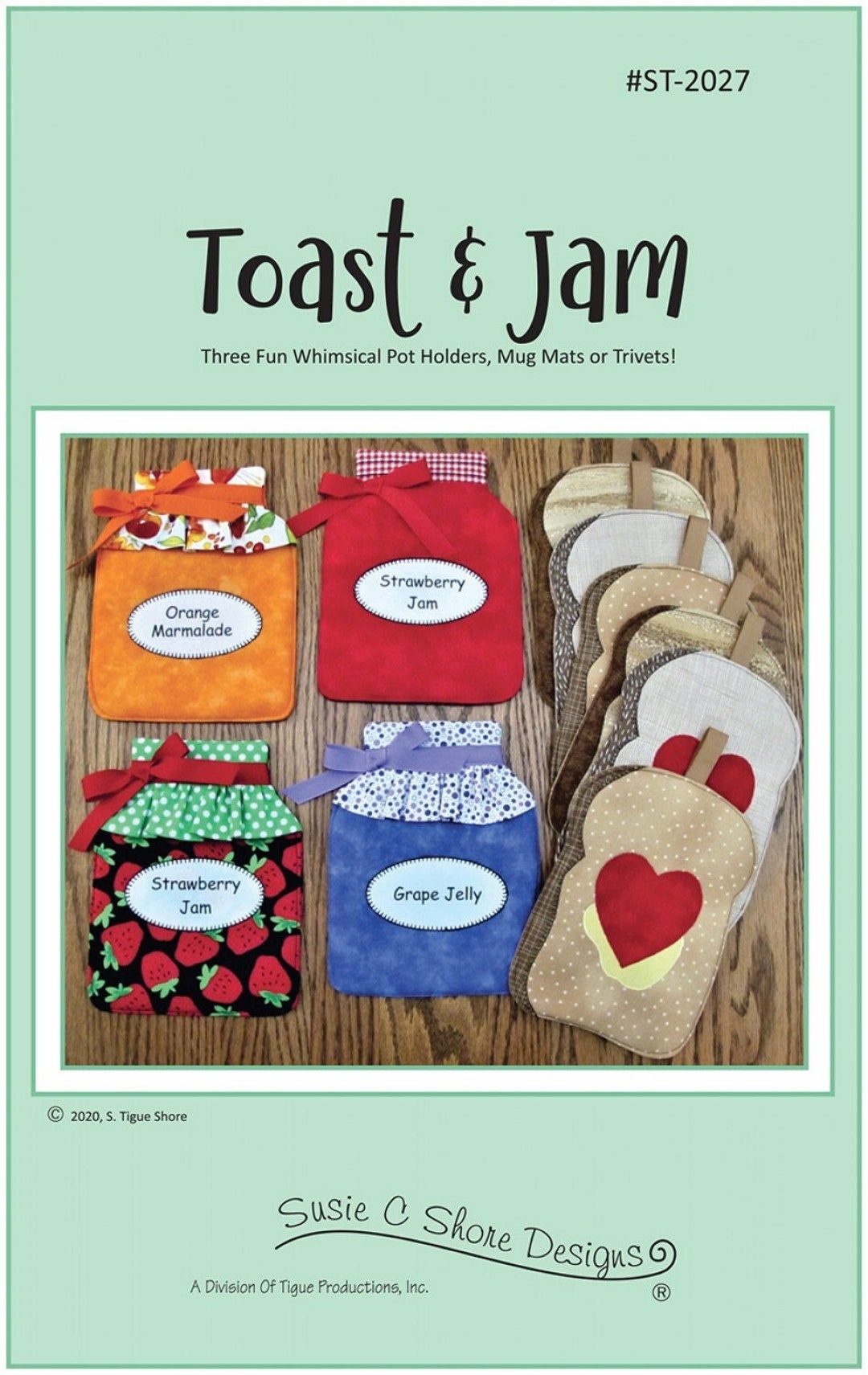 Toast & Jam -pattern, - Potholders, and Trivets- by Susie C. Shore ...