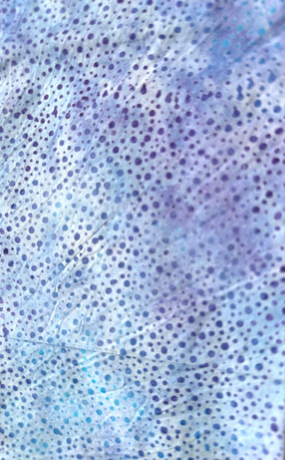 Hyacinth/PurpleBlue Polka Dots - Hoffman California 1986 Watercolor Batik - by the Half Yard - 885-120