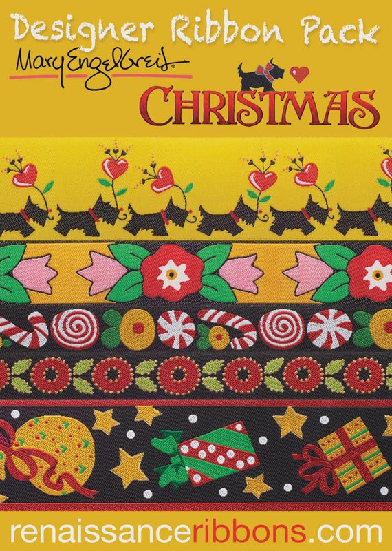 Mary Engelbreit-Christmas Ribbon Pack- Renaissance Ribbons