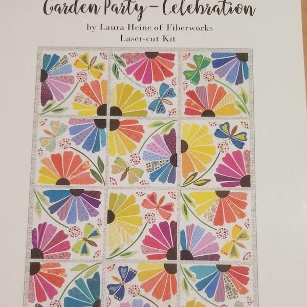 Garden Party Scrappy Cottons Laser-Cut Quilt Kit by Laura Heine