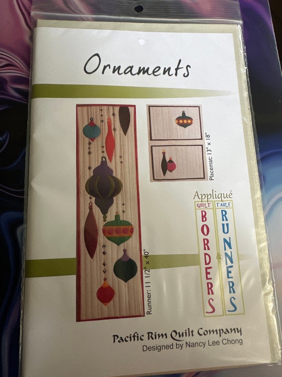 Ornaments Paper Applique Quilt Border and Runner Pattern by Pacific Rim Quilt Company