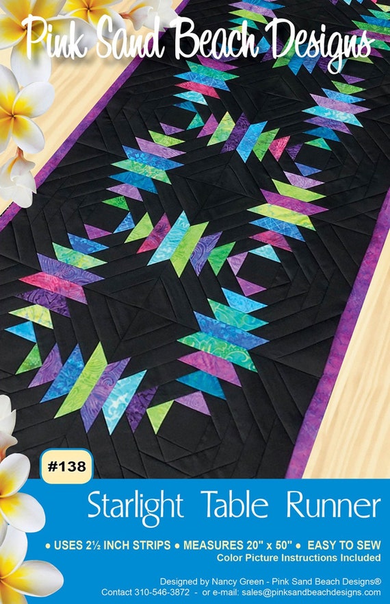 Starlight Table Runner Quilt Pattern By Pink Sand Beach