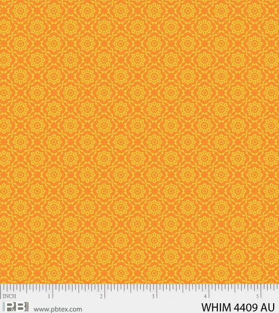 PB Textiles Orange, Mattionelle  Whimsy, Sold by the half Yard