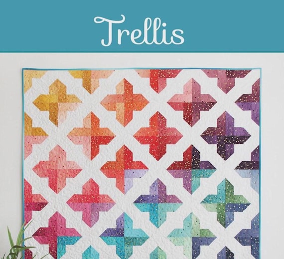 Trellis Quilt paper Pattern by Cluck Cluck Sew in 4 sizes