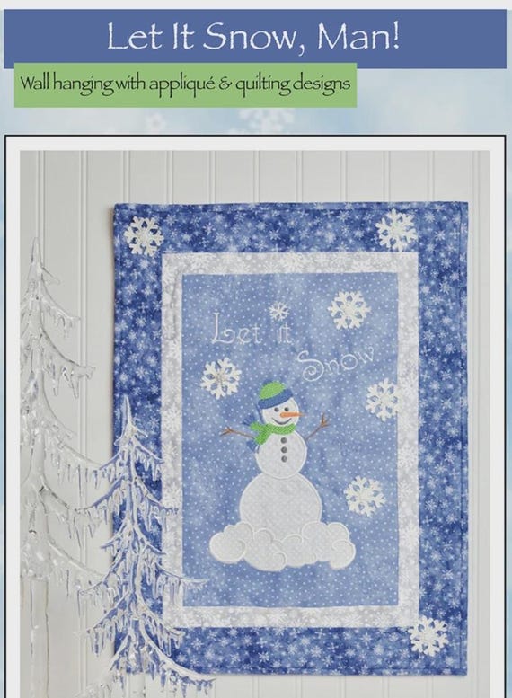 Let It Snow, Man!- Machine Embordery - From Amelie Scott Designs