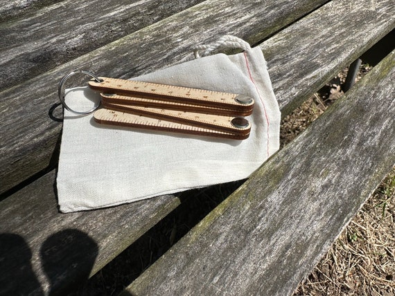 Zig Zag keychain ruler, by Crossover Industries