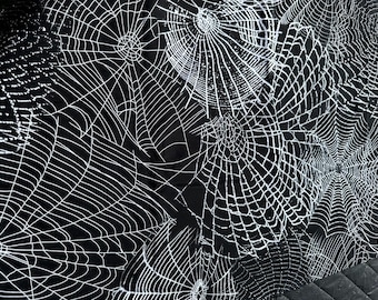 Kanvas Studio "Spooktacular" Spooky Spiderwebs Fabric by Benartex (Priced by the Half Yard)