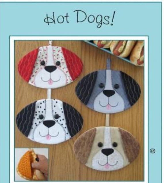 Hot Dogs Dog Hot Pads - Quilting Pattern -By Susis shore