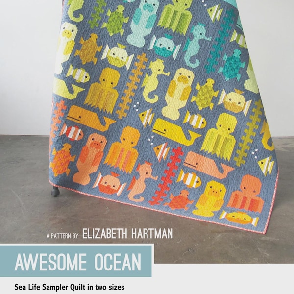 Ocean Quilt Pattern: Sea Life Sampler - Elizabeth Hartman (Paper Pattern)