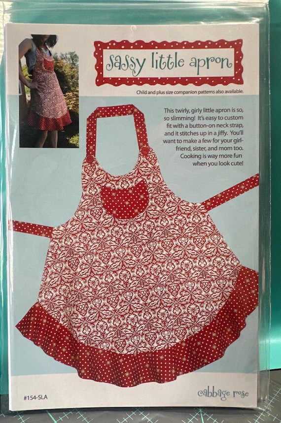 Sassy Apron -Sewing Patern - Your Choice of  Plus, Reqular and Childrens Sizes