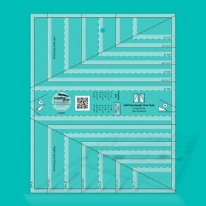 Creative Grids Half Rectangle Trim Tool CGRDH6 | Deb Heatherly Quilt Ruler | Non-Slip Acrylic Quilting Template for Patchwork & Sewing